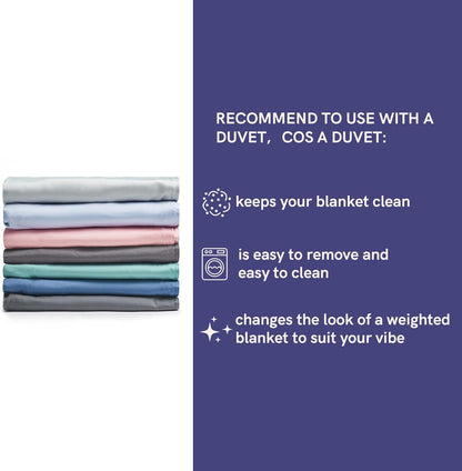 Weighted Blanket (15 Lbs, 60''X80'', Queen Size) | 2.0 Heavy Blanket | 100% Cotton Material with Glass Beads