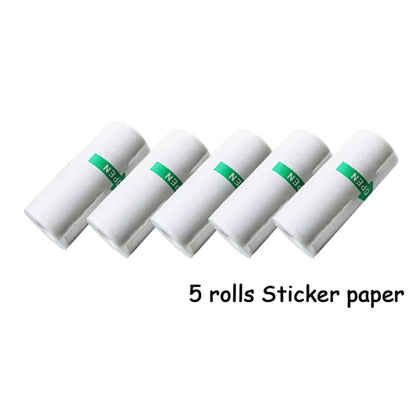 Mini Portable Thermal Printer Paper Photo Pocket Thermal Printer Printing Wireless BT Connect Printers 200Dpi Photo Lable